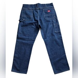 Dickies Relaxed Fit Carpenter Jeans Dark Wash Denim 40 x 32 Workwear